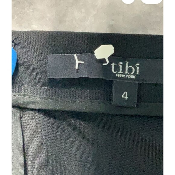 TIBI Vintage Black Midi Skirt Layered Size 4 - Picture 3 of 4